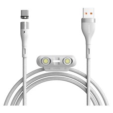 USB кабель Baseus Zinc Magnetic Safe Fast Charging Data Cable USB M+L+C 3A 1m White CA1T3-A02