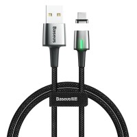 Кабель USB Baseus Lightning Zinc Magnetic 2.4A 1m чорний