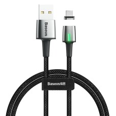 Кабель USB Baseus Lightning Zinc Magnetic 2.4A 1m чорний
