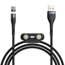 USB кабель Baseus Zinc Magnetic Safe Fast Charging USB M+L+C 3A 1m Grey-black CA1T3-AG1