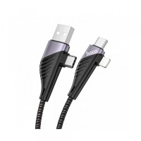 PD/USB-Кабель HOCO U95 4-in-1 Illustrious Multifunction ((USB/Type-C/Lightning) 60W/5A/1m Black