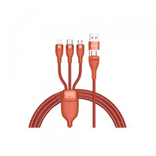 USB/Type-C кабель Baseus Flash Series Two-для-three Data Cable UC to MLC 100W 1.2m Orange CA1T3-G