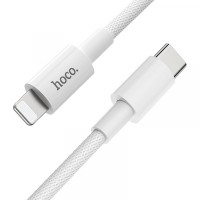 PD Кабель HOCO X56 Новий PD для Lightning-to-USB-C 20W/3A/1m. white