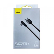 USB кабель Baseus Legend Series Elbow Fast Charging Data Cable USB to iP 2.4A 2m Black CALCS-A01