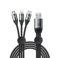 Кабель Baseus Car Co-sharing Cable USB M+L+T 3.5A 1m (CAMLT-FX01, CAMLT-FX09)