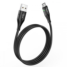 Кабель HOCO U93 Shadow for Micro 2,4A/LED/1,2m. Black