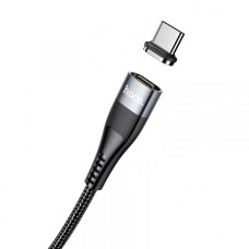 PD Кабель HOCO U99 Vortex 100W magnetic Cable для Type-C до Type-C 100W/5А/2m. Black