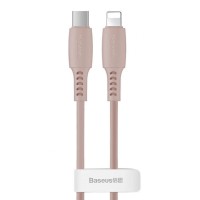 Кабель USB Baseus Colorful Type-C to lightning 18W 1.2m dreen рожевий