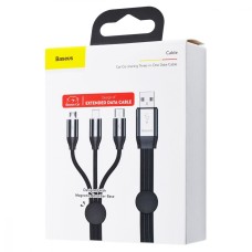 Кабель USB Baseus Car Co-sharing 3in1 чорний
