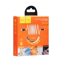 Кабель USB Hoco X21 Plus microUSB Silicone 2m чорний/білий