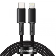 PD кабель Baseus High Density Braided Fast Charging Type-C to iP PD 20W 2m Black CATLGD-A01
