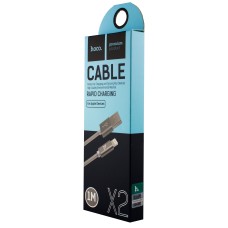 Кабель USB Hoco X2 Lighting 1m сірий