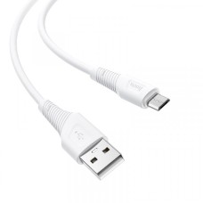 Кабель HOCO X58 Air silicone charging data для Micro 2,4A/1m. White