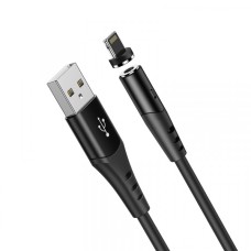 Кабель HOCO X60 Honorific silicon MAGNETIC charging для Lightning 2A/1m. Black