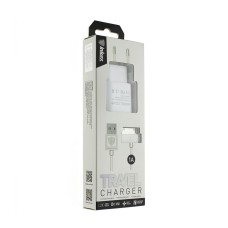 Мережева зарядка Apple Inkax CD-08 IP4 1A USB білий кабель