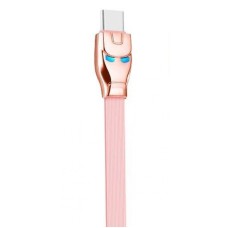 Кабель USB Hoco U14 Iron Man microUSB 1.2 m рожевий