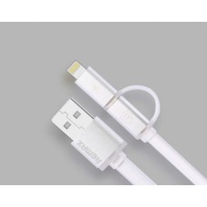 Кабель Remax Aurora Combo Lightning/micro 1м чорний