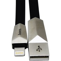 Кабель для iPhone 5/6 Hoco X4 Zinc Alloy Rhombic Lightning cable (1.2 m) чорний