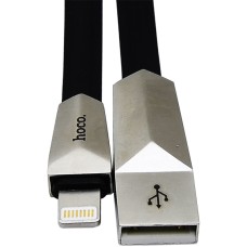 Кабель для iPhone 5/6 Hoco X4 Zinc Alloy Rhombic Lightning cable (1.2 m) чорний