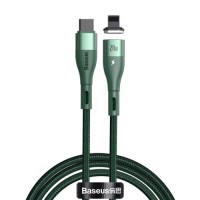 PD кабель Baseus Zinc Magnetic Safe Fast Charging Data Cable Type-C to IP PD 20W 1m Green CATLXC-01
