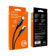 Кабель BOROFONE BU14 Heroic для Micro 2.4A/1.2m black