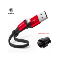 Кабель USB Baseus Lightning Nimble 2.0A 0.23m чорний/червоний