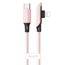 Кабель USB Baseus Colorful Elbow Type-C to lightning 18W 1.2m pink рожевий