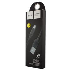 Кабель USB Hoco X5 Bamboo microUSB 1m чорний