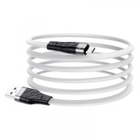 Кабель HOCO X53 Ange silicone charging data для Micro 2,4A/1m. White