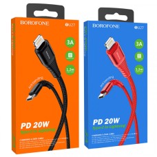 PD Кабель BOROFONE BU27 Cool victory Lightning 20W/3A/1m black