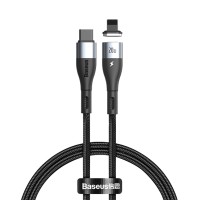 Кабель USB Baseus Zinc Magnetic Safe Fast Charging Type-C to Lightning PD 20W чорний