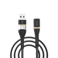 Кабель Wiwu ED-105 USB/Type-C to Lightning 1.2M Black