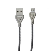 Кабель USB Hoco U25 Golden Armor microUSB 2.4A fast charging 1m сірий