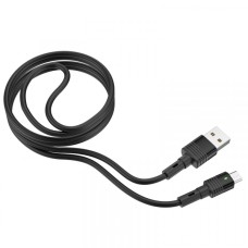 Кабель HOCO U82 Cool Grace Silicone Charge Data cable для Micro 2,4A/1,2m Black