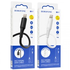 Кабель BOROFONE BX47 Coolway Lightning 2.4A/1m black