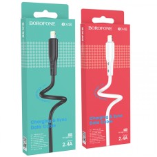 Кабель BOROFONE BX48 charging data для Lightning 2.4A/1m black