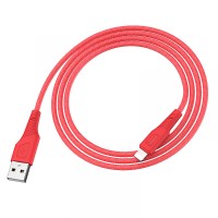 Кабель HOCO X58 Airy silicone charging data для Lightning 2,4A/1m. Red