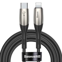 Кабель USB Baseus Horizontal Type-C to Lightning PD 18W 2m чорний