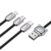 Кабель Baseus 3-in-1 USB Cable of Three Little Pigs USB M+L+T 3.5A 1.2m (CAMLT-PG01, CAMLT-PG03, CAMLT-PG09)