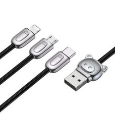 Кабель Baseus 3-in-1 USB Cable of Three Little Pigs USB M+L+T 3.5A 1.2m (CAMLT-PG01, CAMLT-PG03, CAMLT-PG09)