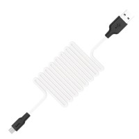 Кабель USB Hoco X21 Silicone microUSB 1m білий