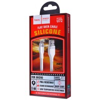 Кабель USB Hoco U72 Forest Silicone microUSB 2.4A 1.2m білий