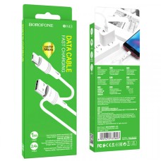 Кабель BOROFONE BX43 CoolJoy для Micro 2.4A/1m white