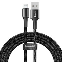 Кабель USB Baseus Lightning Halo 1.5A 2m чорний