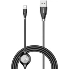 Кабель USB to Lightning 1.2m Baseus Big Eye Digital Display чорний