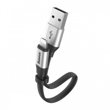 Кабель USB Baseus Micro/Lightning Nimble 2-1 2.0A 0.23m сріблястий