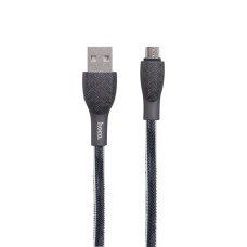 Кабель USB Hoco U52 Bright microUSB чорний