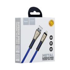 Кабель USB Hoco U48 Superior lightning 2.4A 1.2 m синій