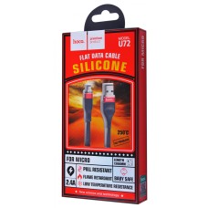 Кабель USB Hoco U72 Forest Silicone microUSB 2.4A 1.2m чорний