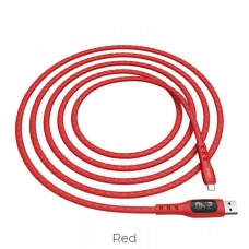 Кабель HOCO S6 Sentinel Charging Data Cable with Timing Display для Micro Red